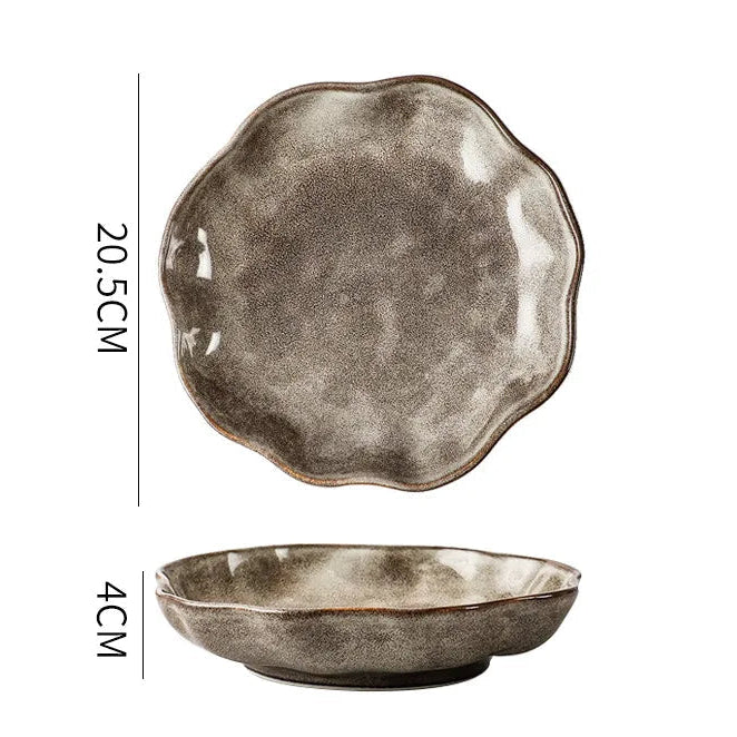 Abstract Stone-Textured Dinnerware Set