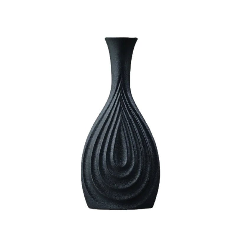 Black Ceramic Vase