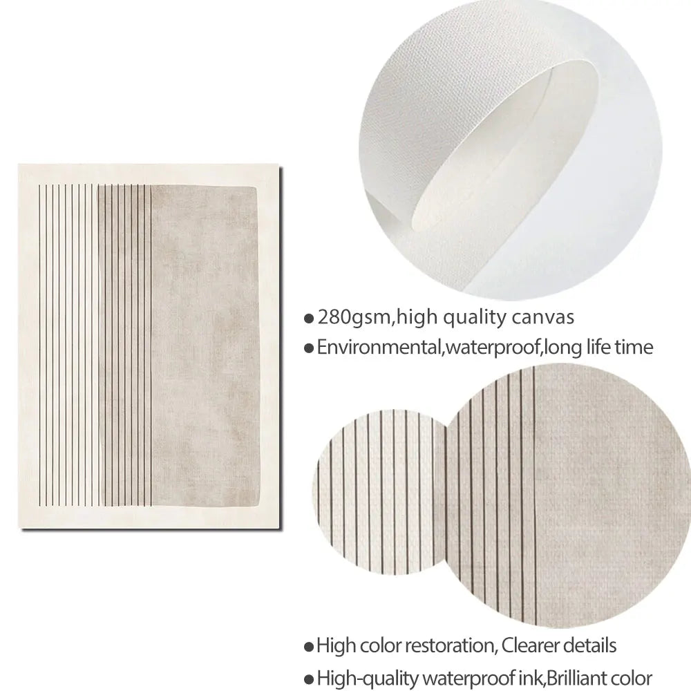 Abstract Beige & Gray Wall Art