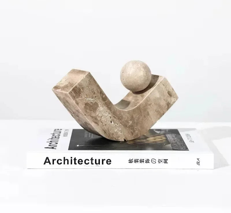 Geometric Arc Stone Sculpture