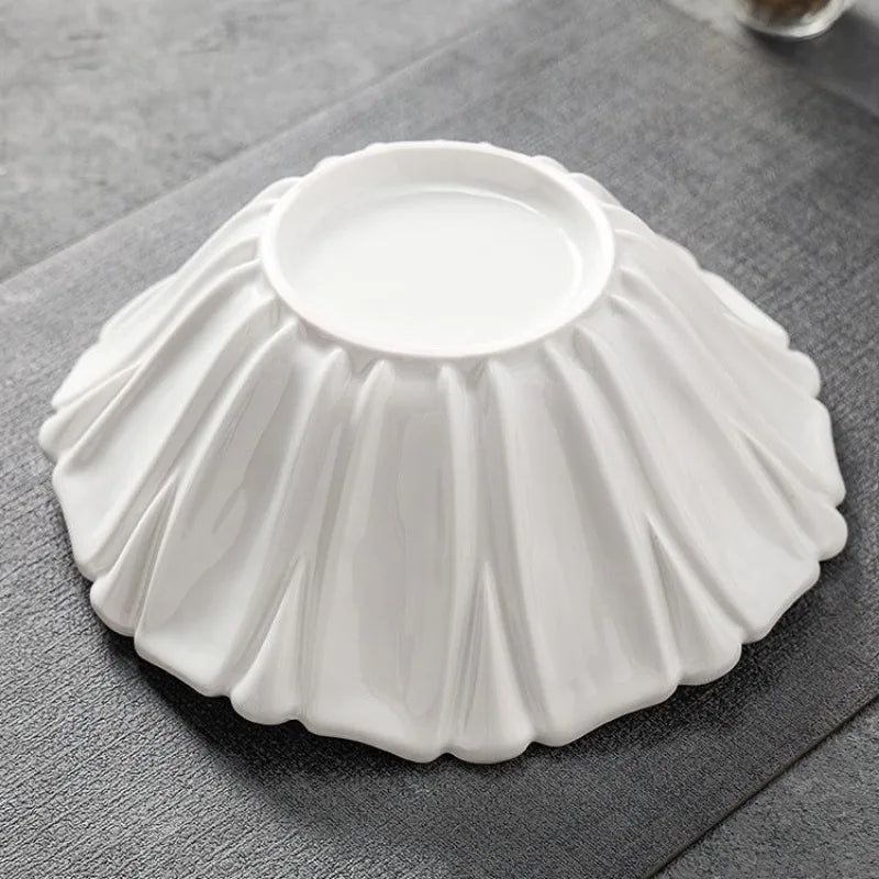 Ceramic Tulip-Shaped Serving Bowl