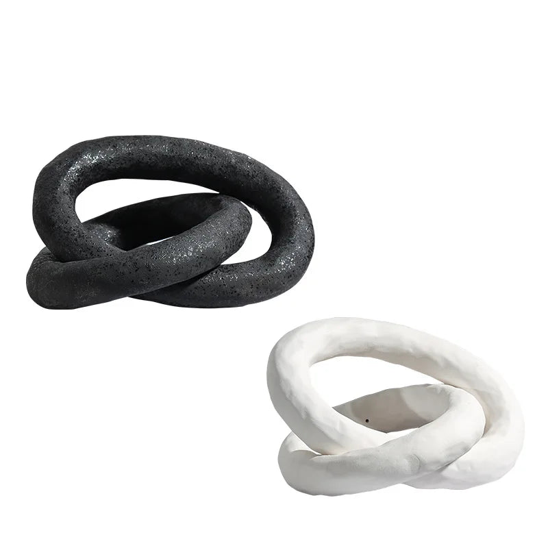 Handmade Ceramic Knot Sculpture Decor