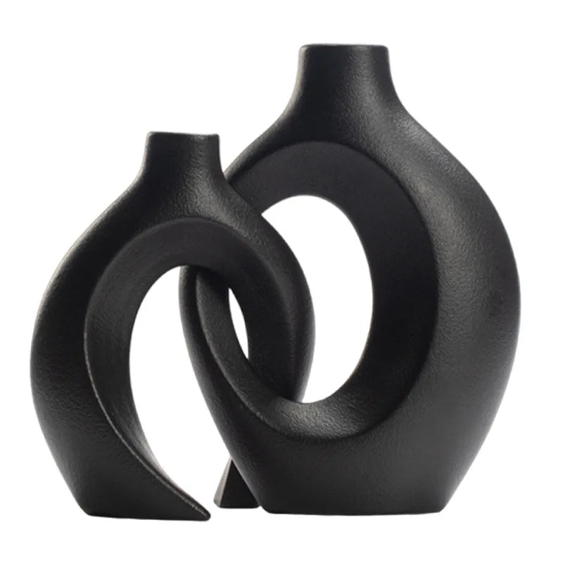 Hollow Ceramic Vase Set