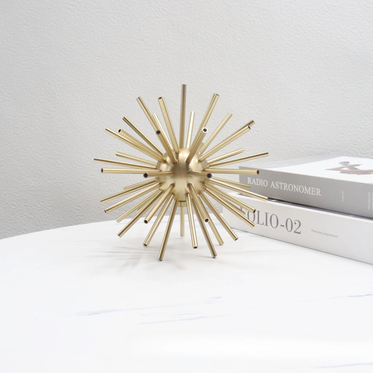 Gold Metal Starburst Sculpture