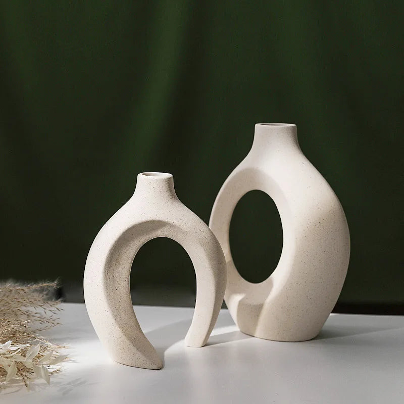 Hollow Ceramic Vase Set