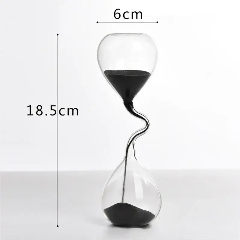 Curve Design Black Hourglass Decor Piece
