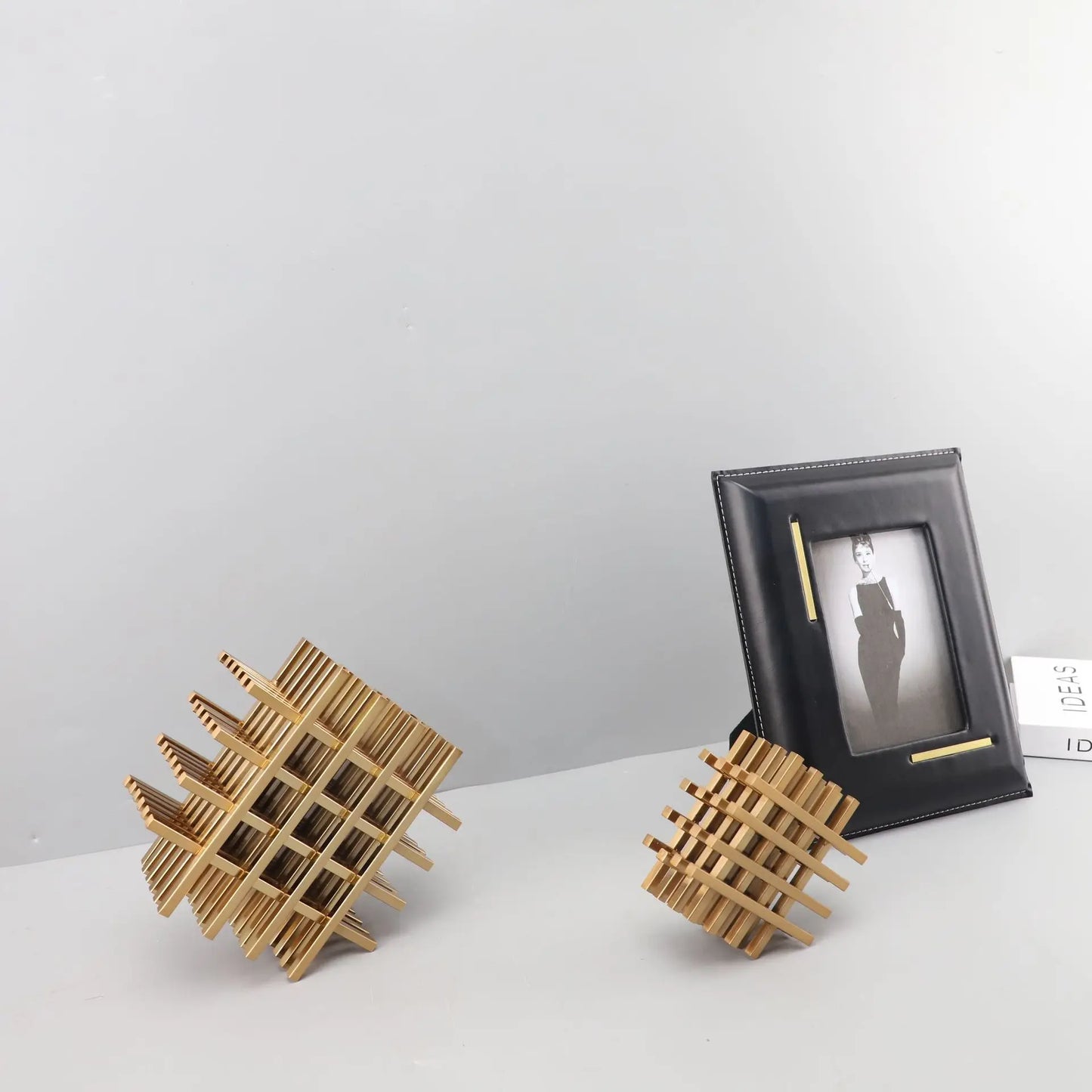 Geometric Metal Desk Sculpture