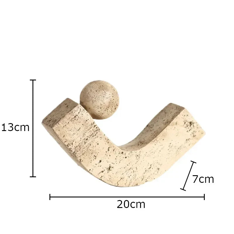 Geometric Arc Stone Sculpture