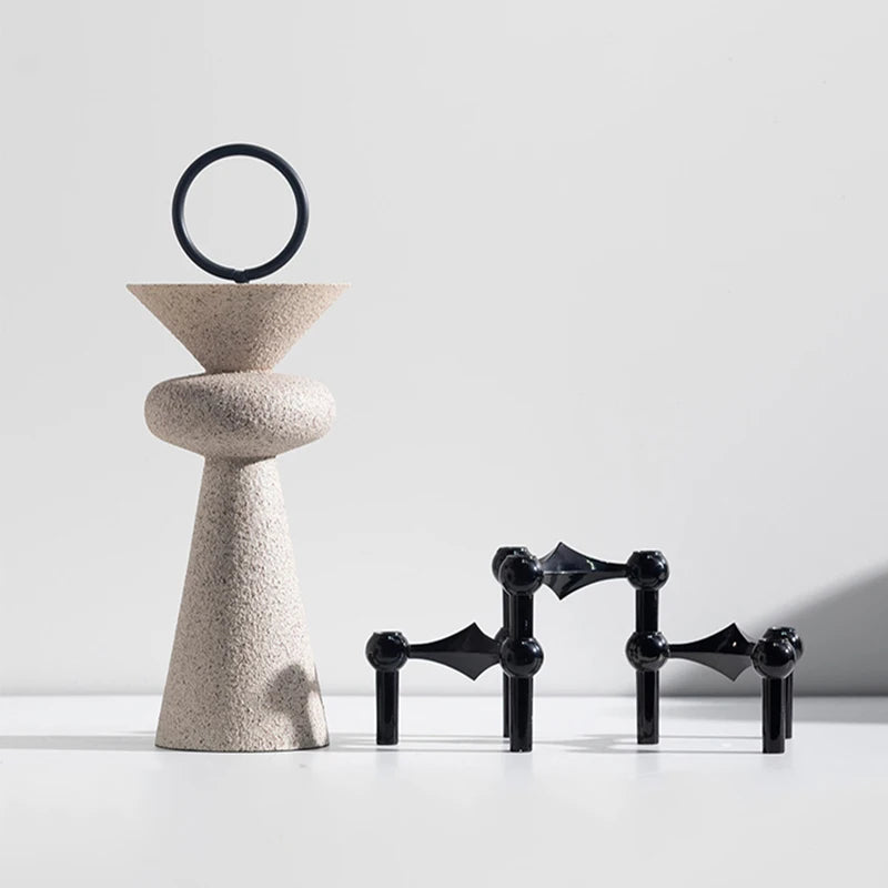 Modern Geometric Sculpture Set