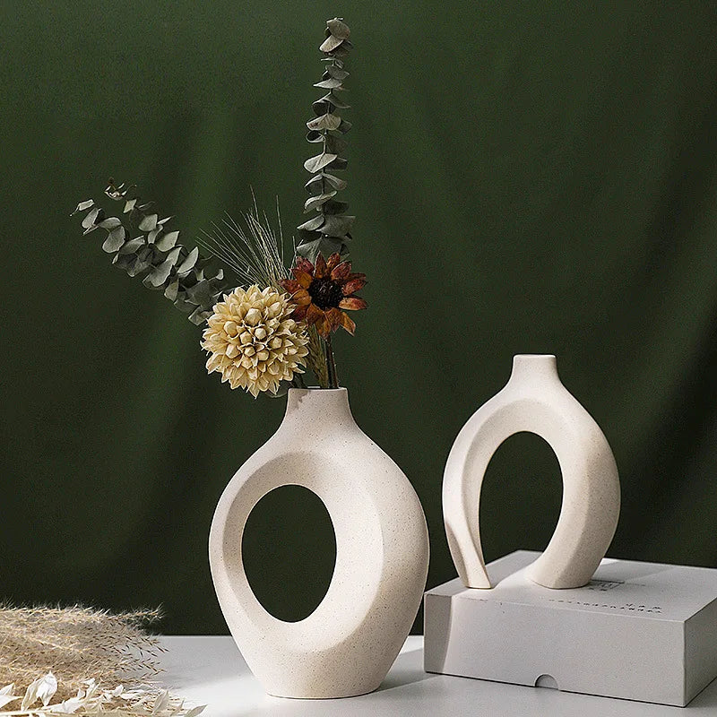 Hollow Ceramic Vase Set