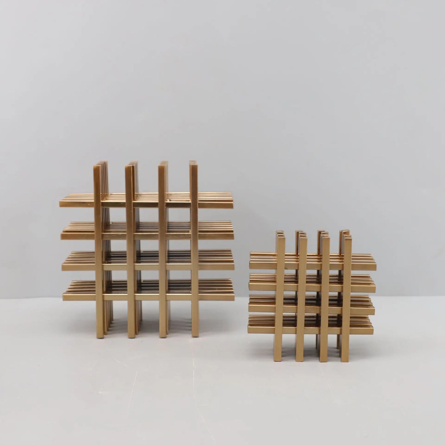 Geometric Metal Desk Sculpture