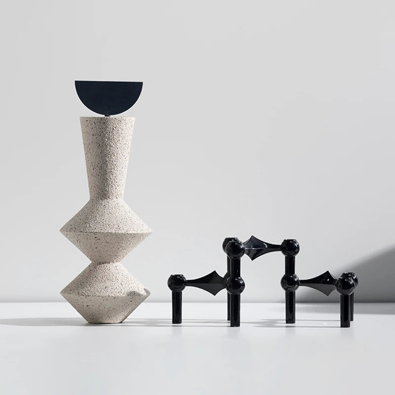 Modern Geometric Sculpture Set