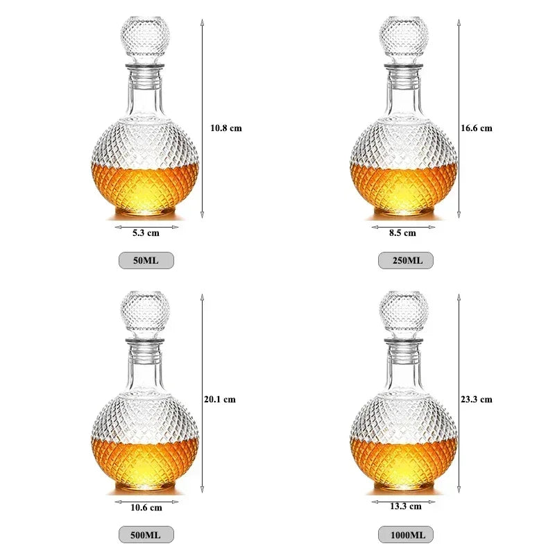 Vintage-Inspired Diamond Glass Bottle