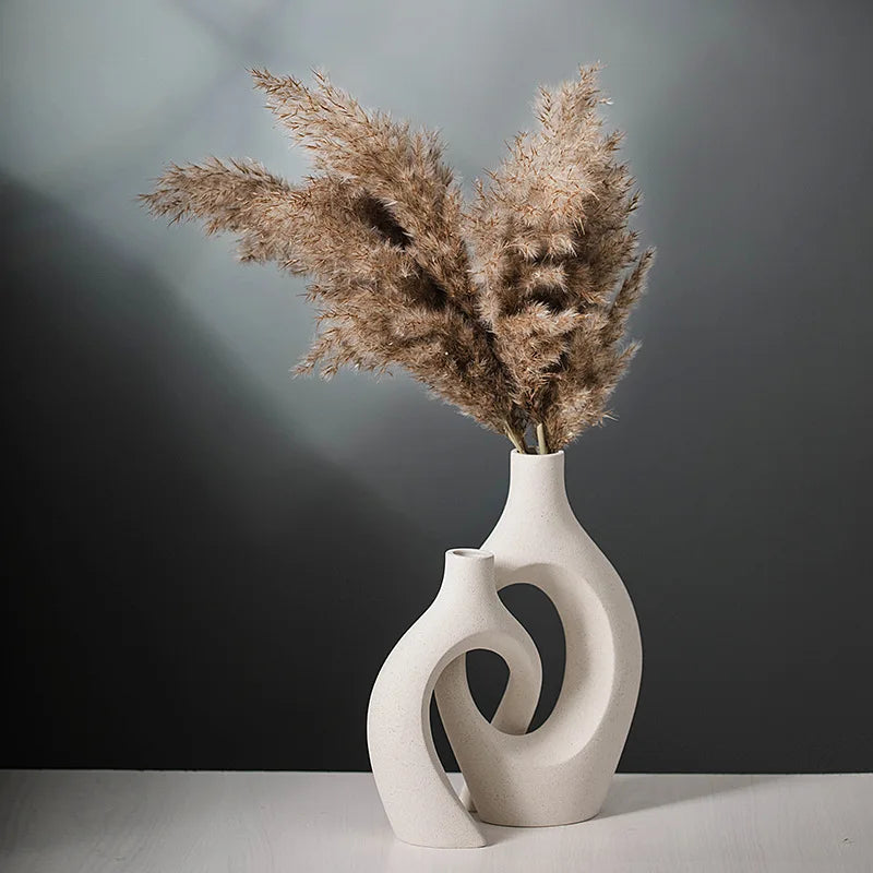 Hollow Ceramic Vase Set