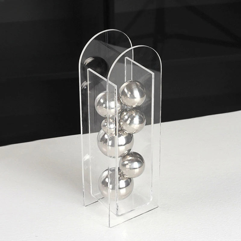 Silver Acrylic Ball Sculpture