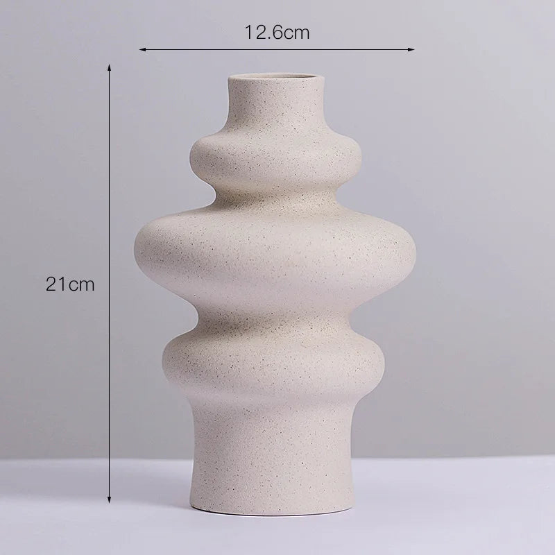 Minimalist White Ceramic Vase