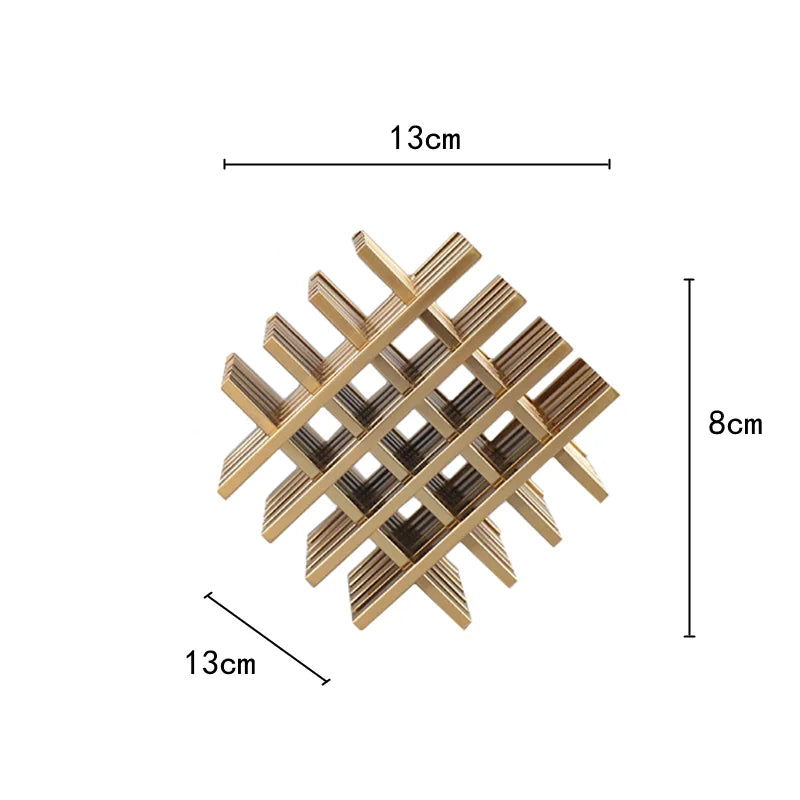 Geometric Metal Desk Sculpture