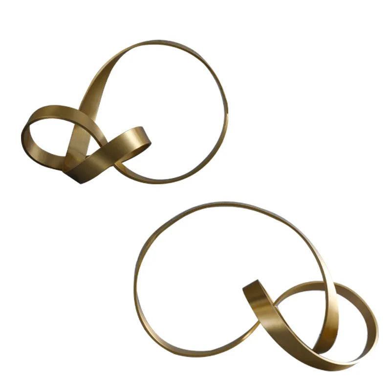 Gold Infinity Loop Sculpture