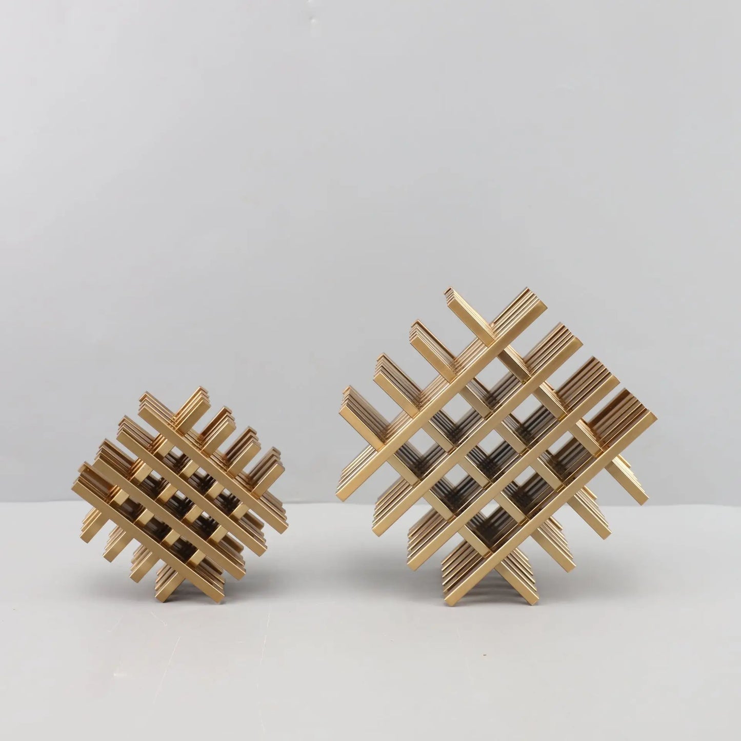 Geometric Metal Desk Sculpture
