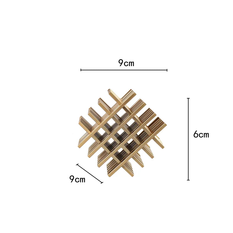 Geometric Metal Desk Sculpture
