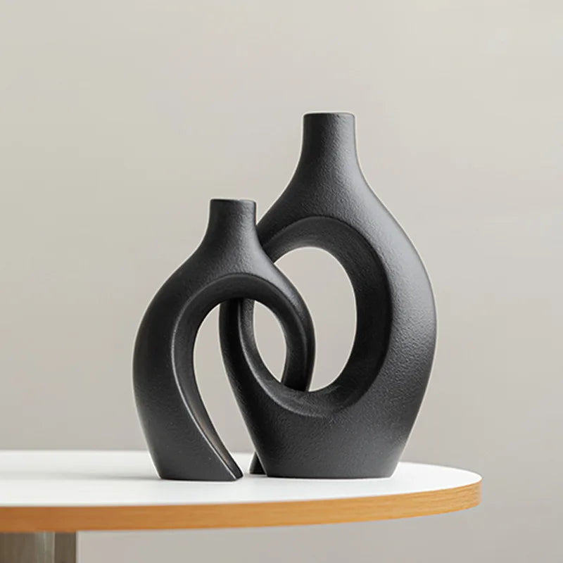 Hollow Ceramic Vase Set