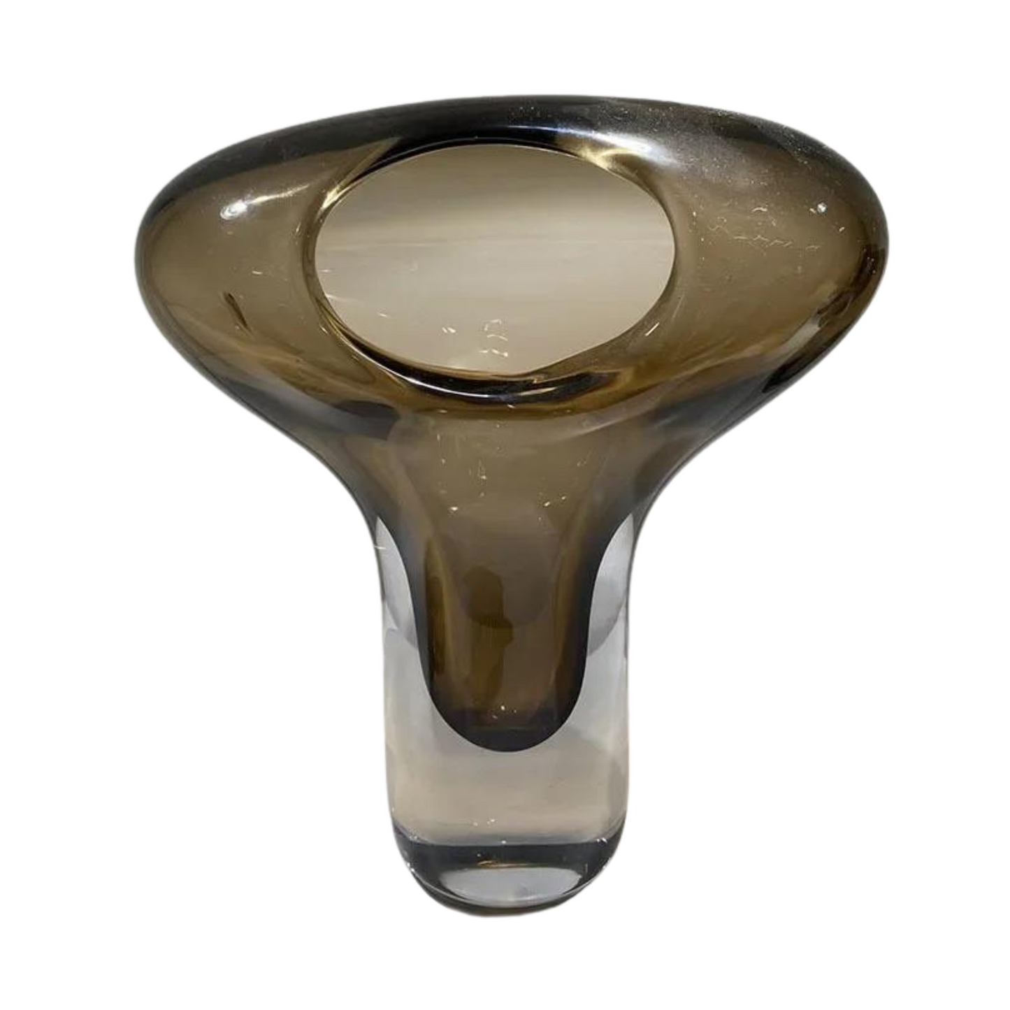 Abstract Amber Glass Vase