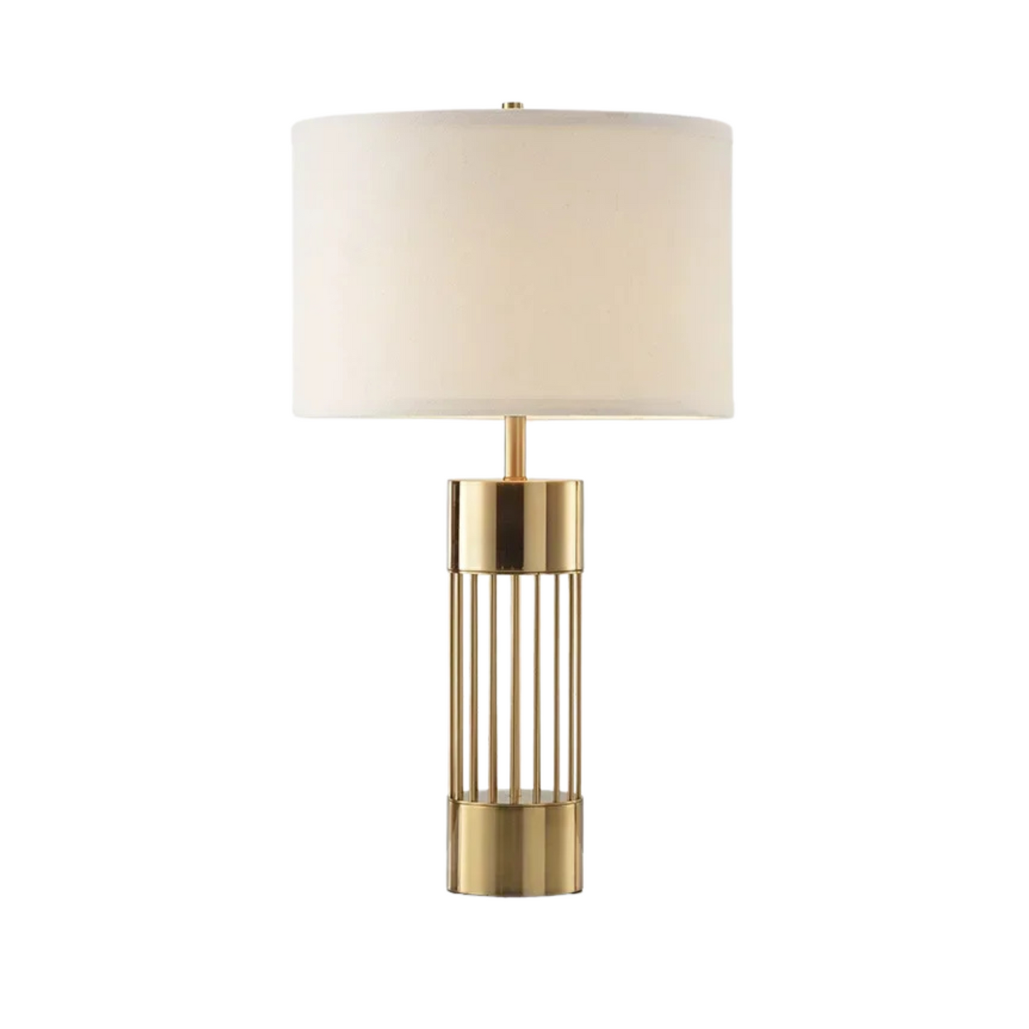 Gold Accent Table Lamp with Fabric Shade