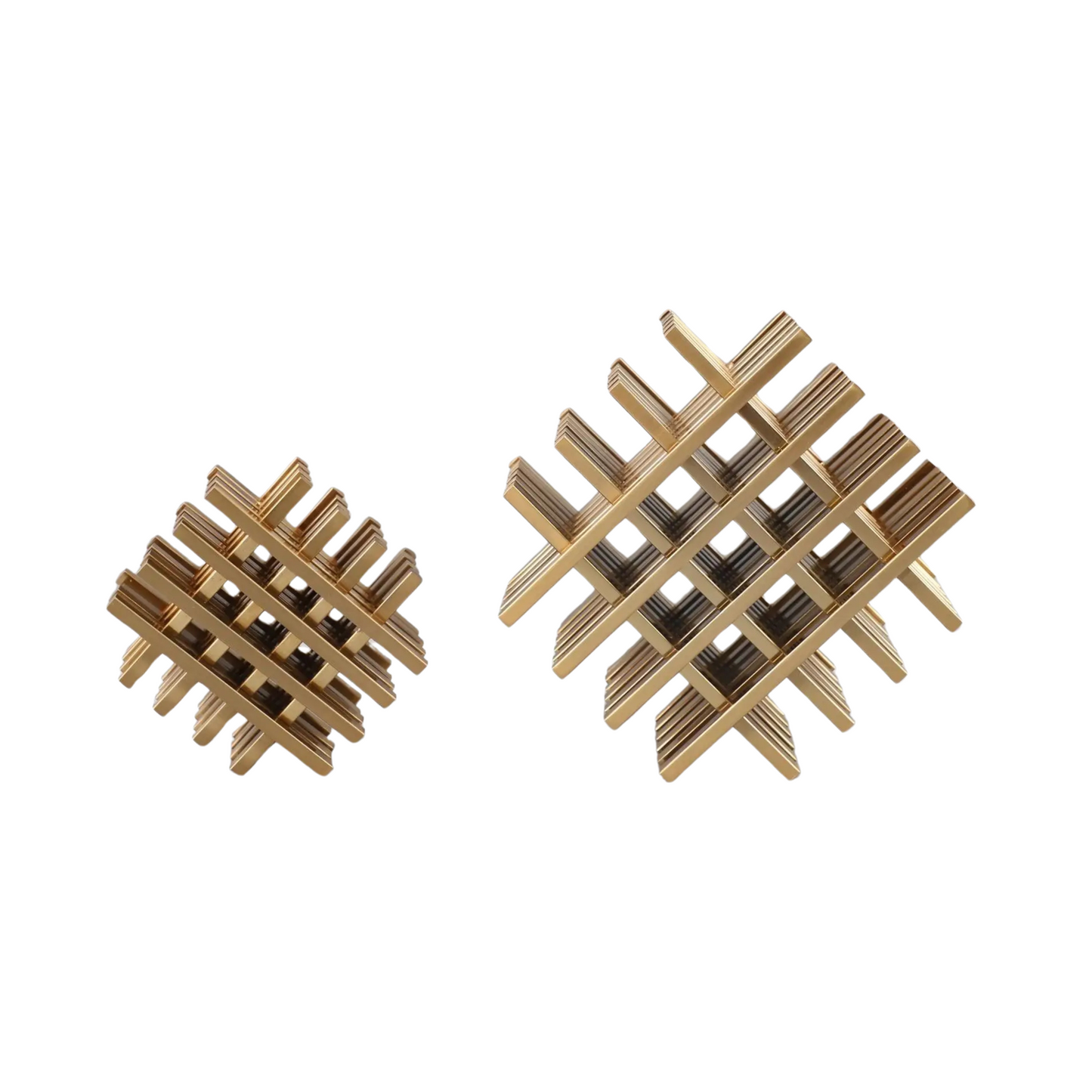 Geometric Metal Desk Sculpture