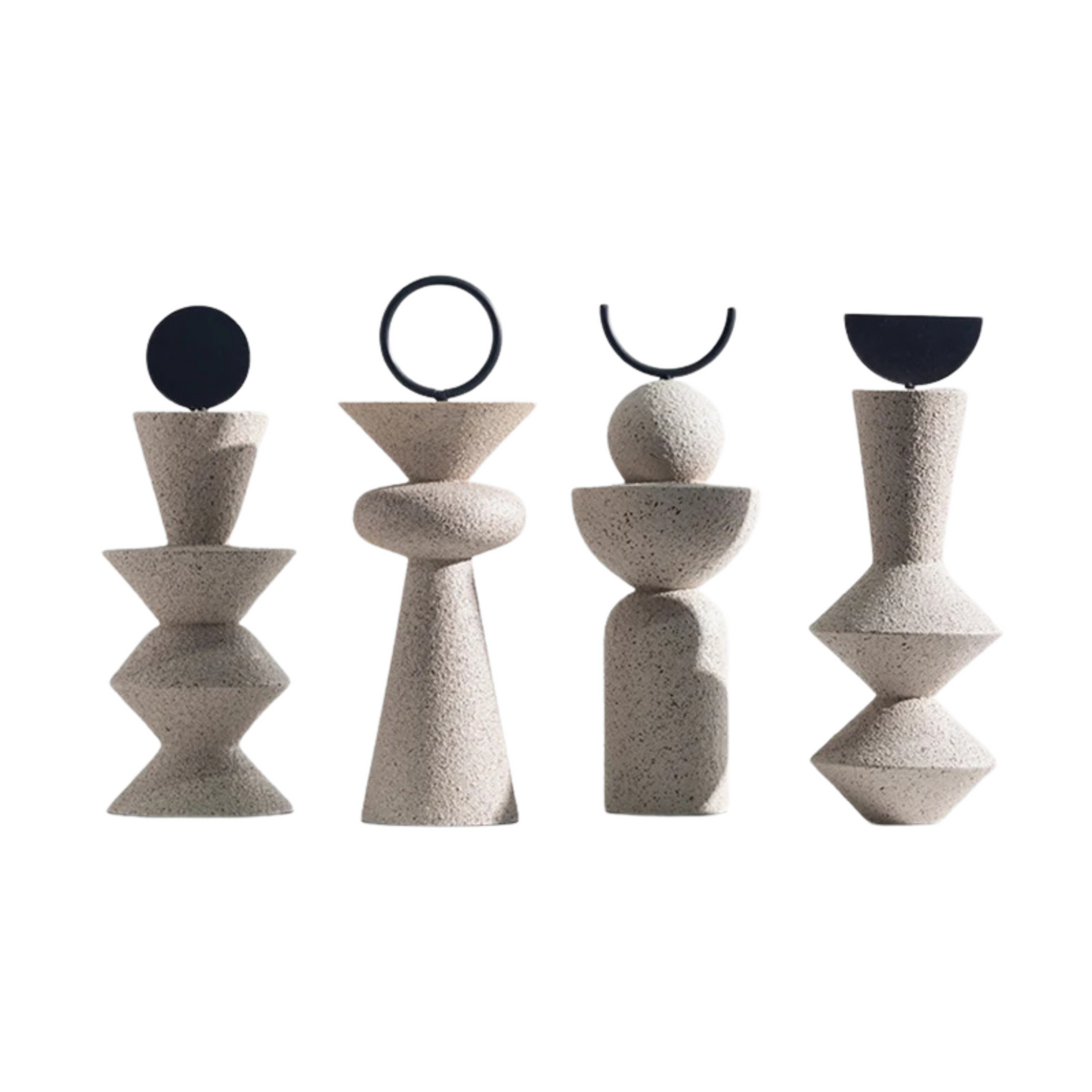 Modern Geometric Sculpture Set