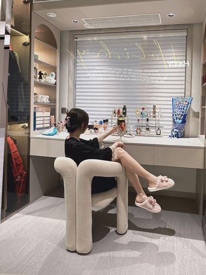 Modern Curved Accent Chair