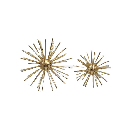 Gold Metal Starburst Sculpture
