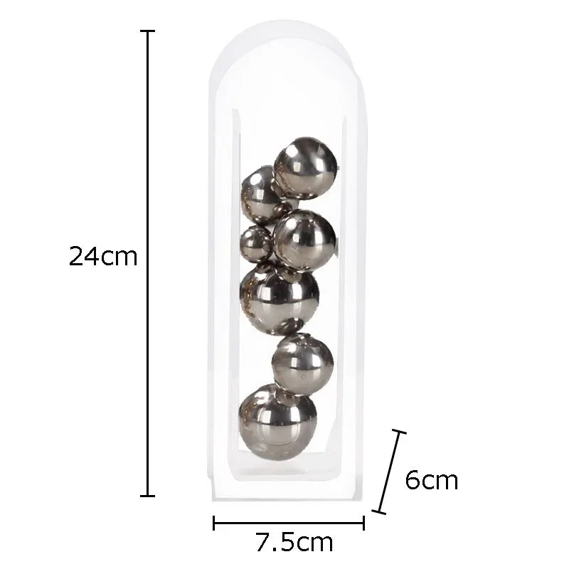 Silver Acrylic Ball Sculpture