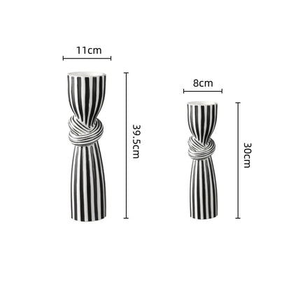 Black & White Ceramic Knot Vase