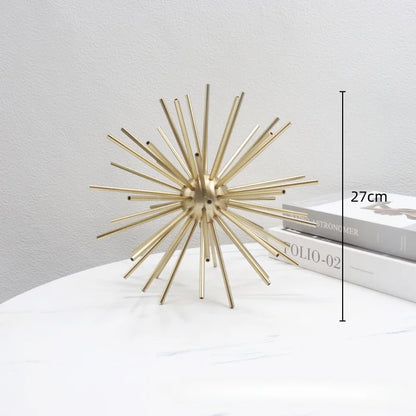 Gold Metal Starburst Sculpture