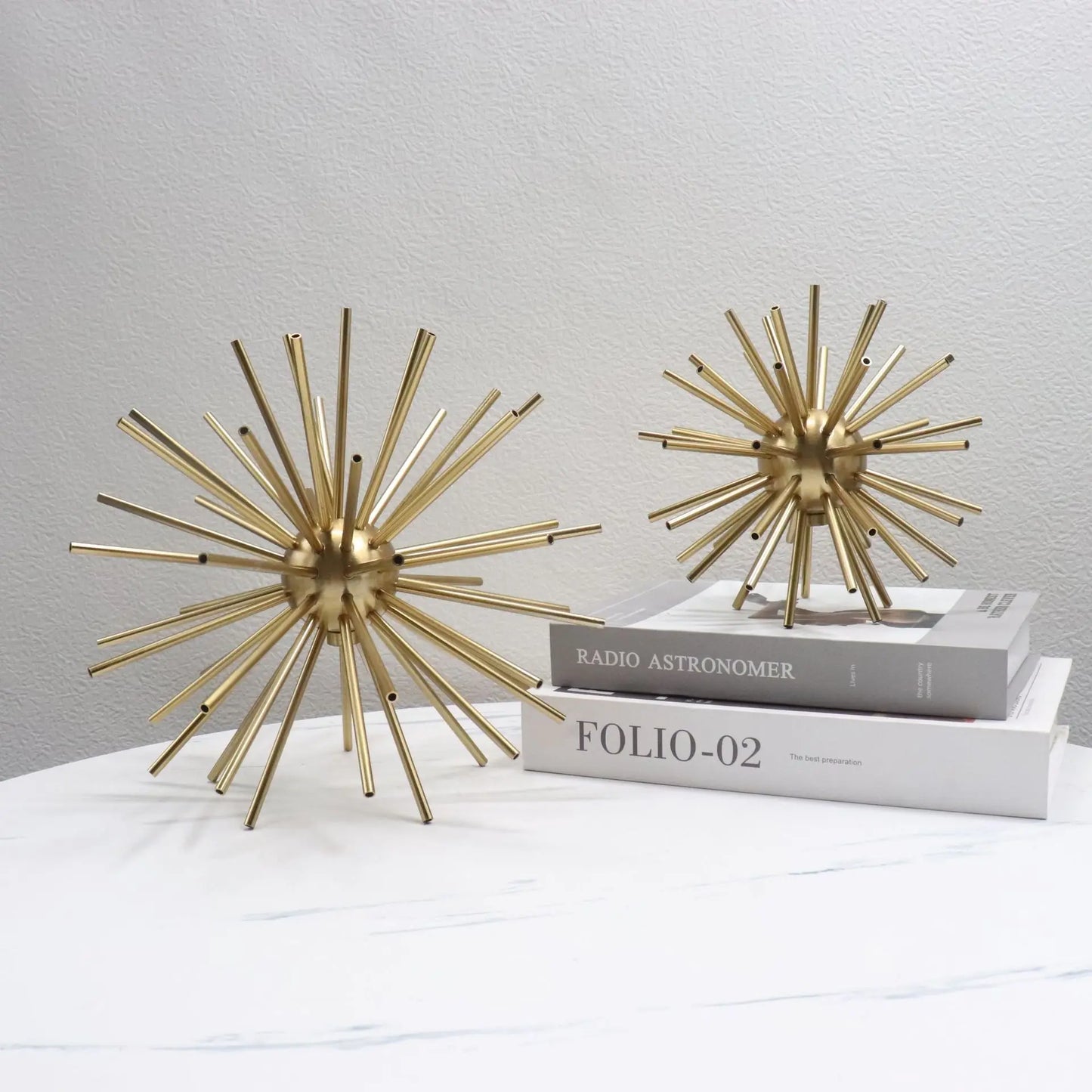 Gold Metal Starburst Sculpture