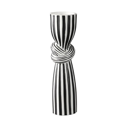 Black & White Ceramic Knot Vase