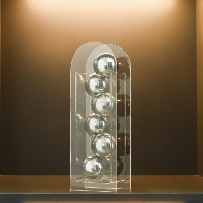 Silver Acrylic Ball Sculpture