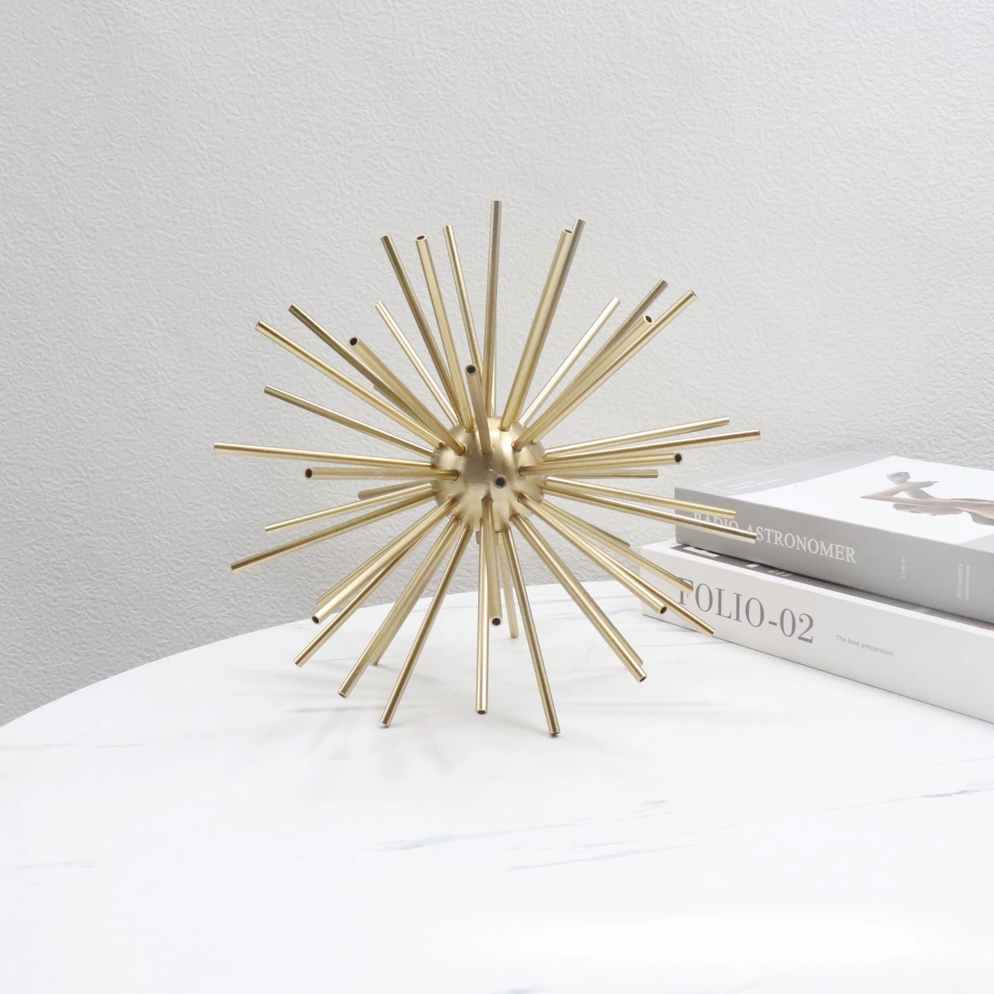 Gold Metal Starburst Sculpture